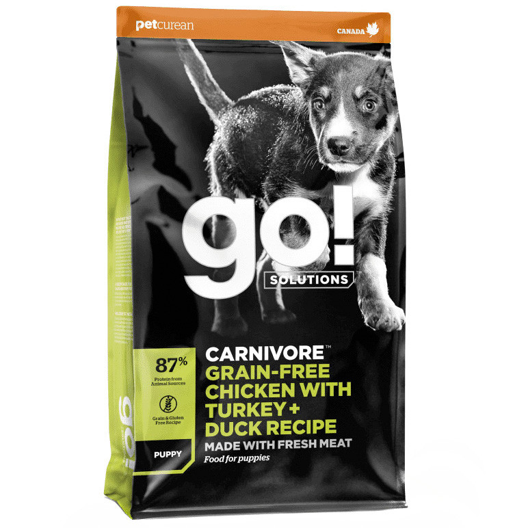 GO! CARNIVORE Grain Free Chicken, Turkey + Duck Puppy Dog 10 kg