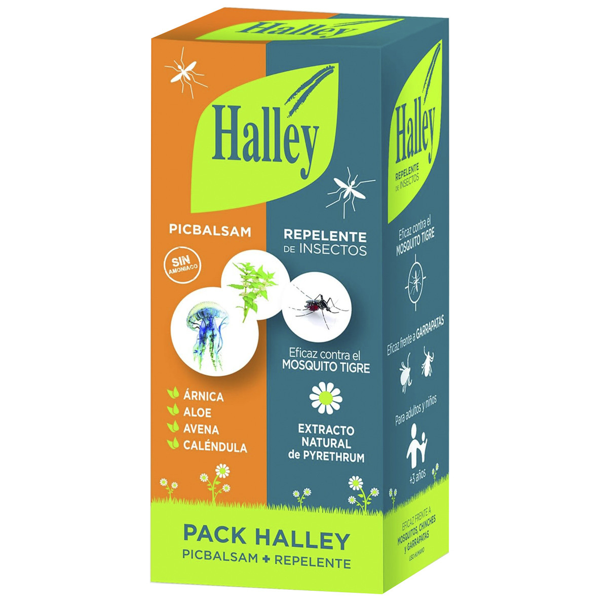 Halley pack de repelente de insectos 150ml + Picbalsam 40ml