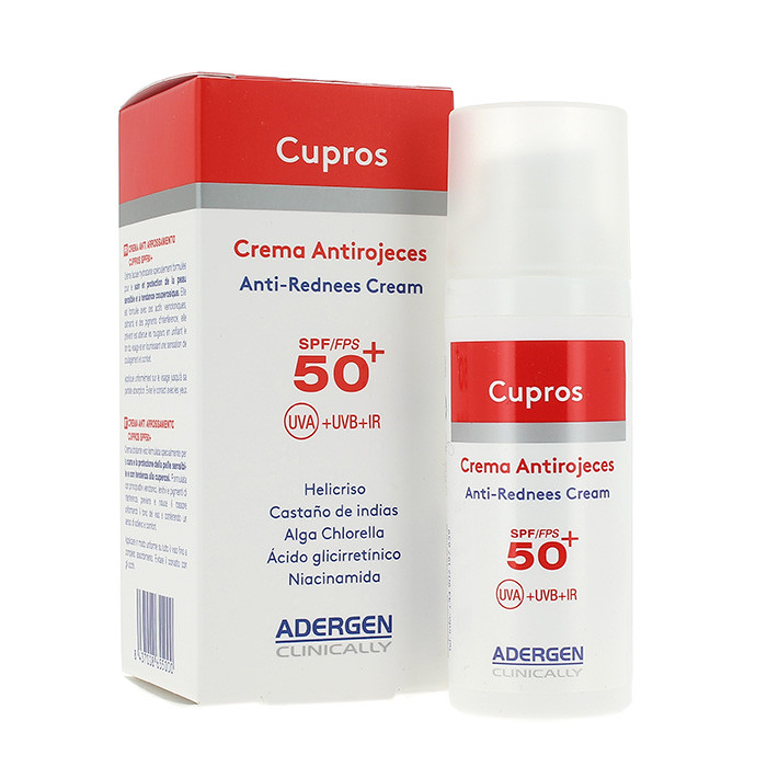 Adergen cupros antirojeces spf50+ 50ml