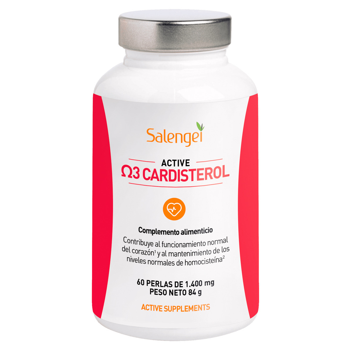 Salengei Active Omega 3 Cardisterol suplemento para el colesterol 60 perlas