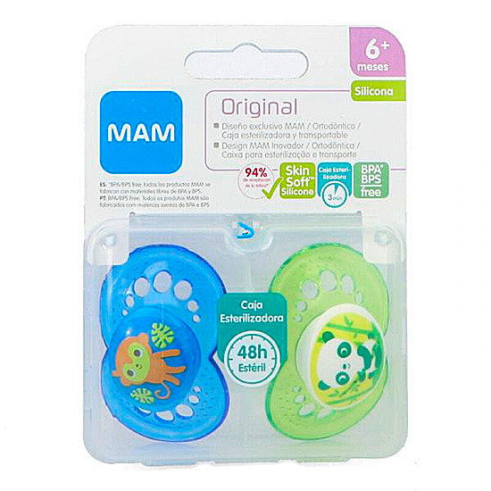 Mam baby chupete azul silicona original 6+