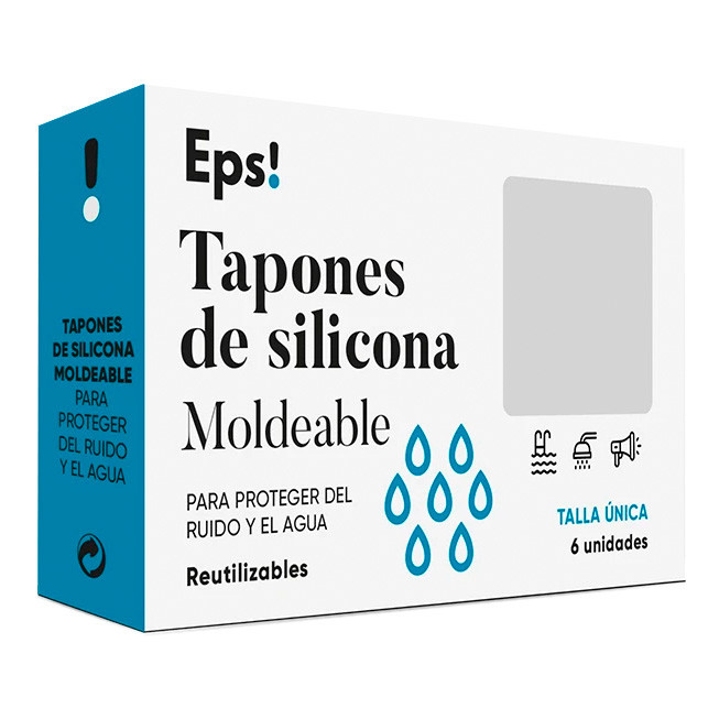 Eps! tapones de silicona moldeable 6u