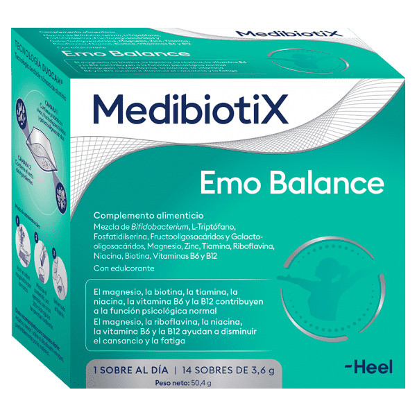 Heel Medibiotix Emo Balance suplemento alimenticio 14 sobres