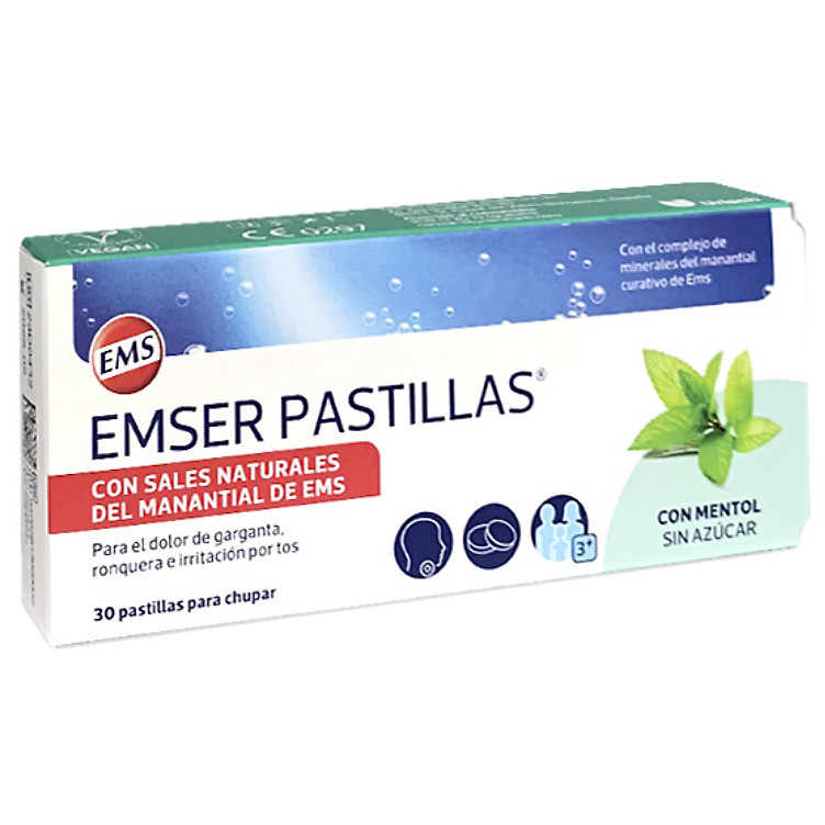 Emser pastillas con mentol sin azúcar - 30 unidades