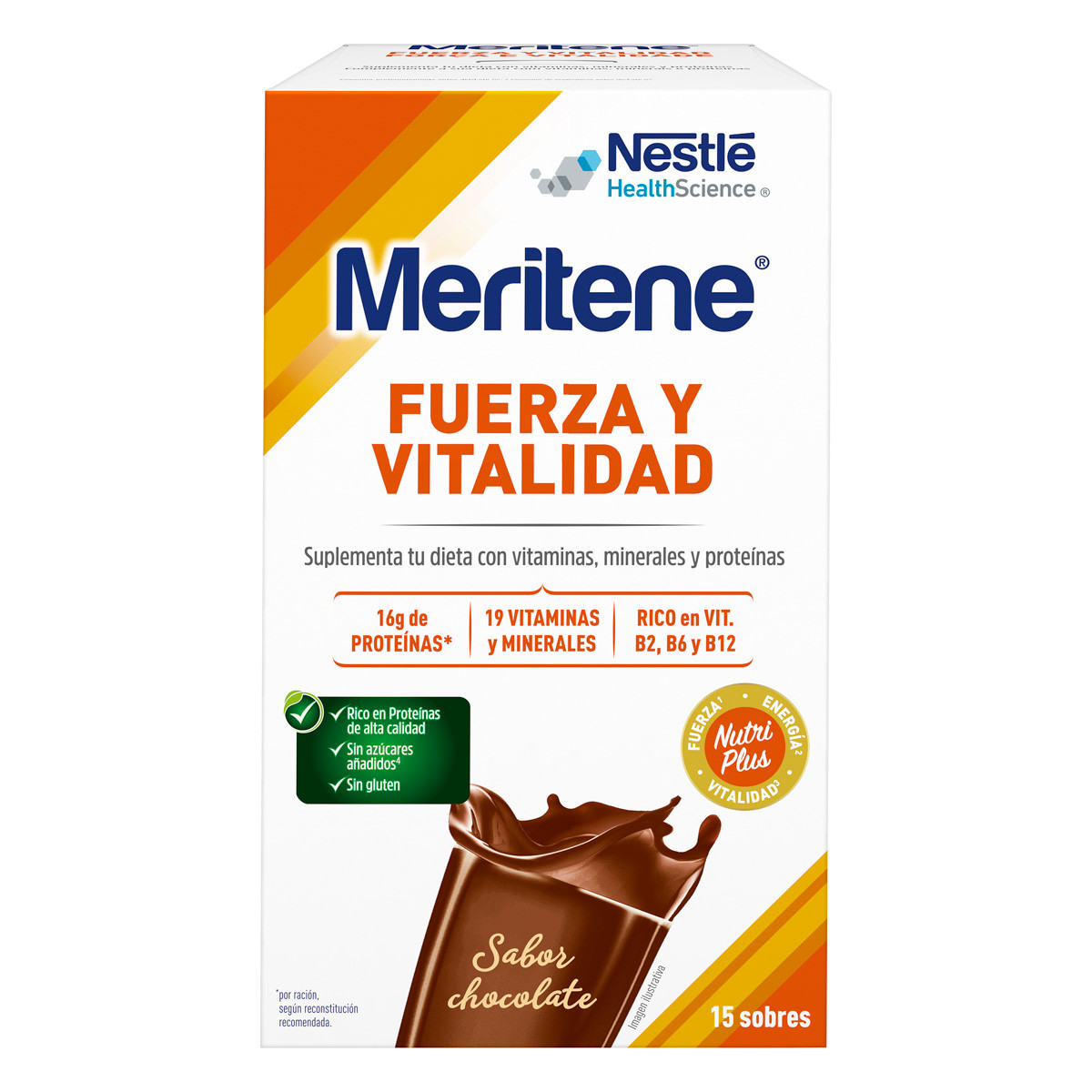 Meritene en Polvo de Chocolate con 15 sobres de 30 gr.